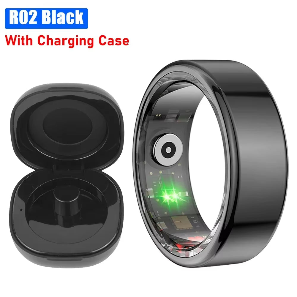 R02 Smart Ring Heart Rate Pressure Blood Oxygen Sleep Monitor 2025 Men Women Waterproof Health Monitor Sport Modes Smart Ring