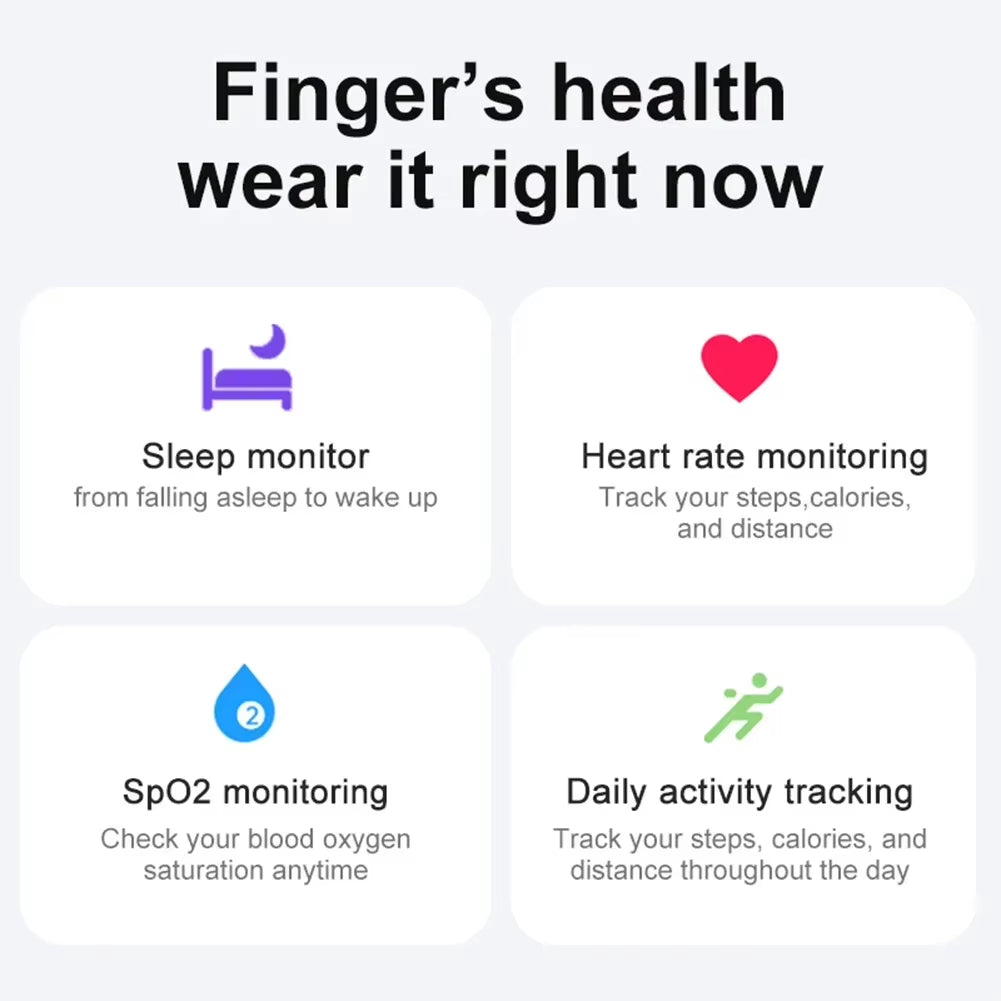 R02 Smart Ring Heart Rate Pressure Blood Oxygen Sleep Monitor 2025 Men Women Waterproof Health Monitor Sport Modes Smart Ring